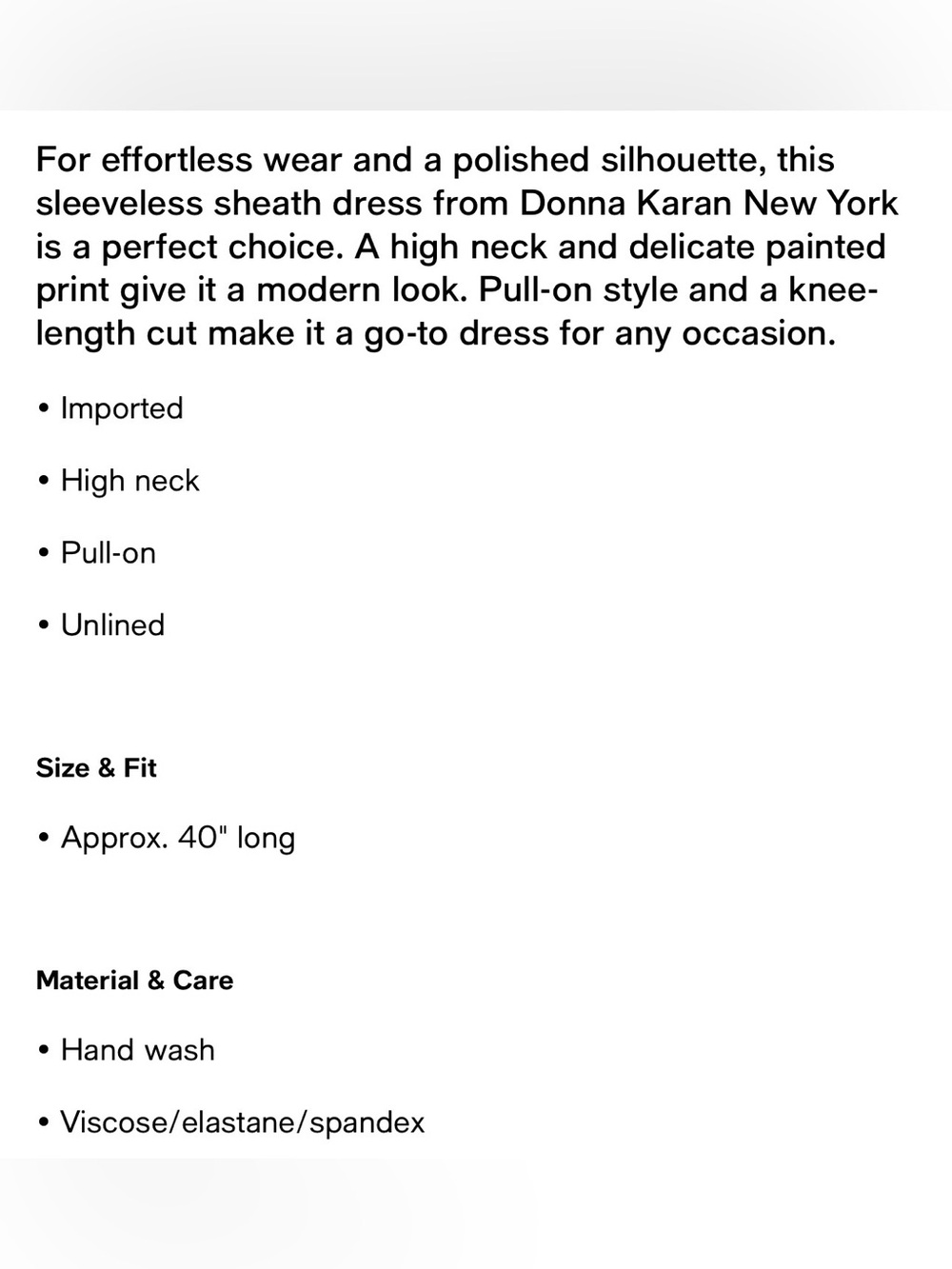 NWT Donna Karan Black High Neck Sweater Dress with Gold Brushstroke. XLARGE - Picture 2 of 15